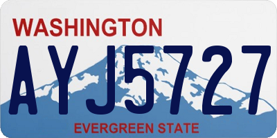 WA license plate AYJ5727