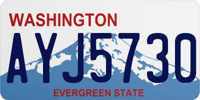WA license plate AYJ5730