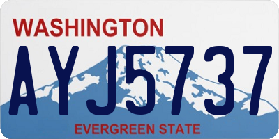 WA license plate AYJ5737