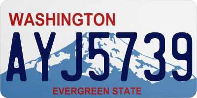 WA license plate AYJ5739