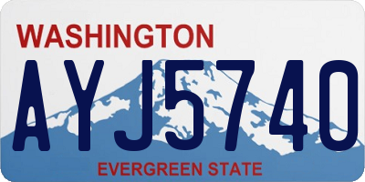 WA license plate AYJ5740