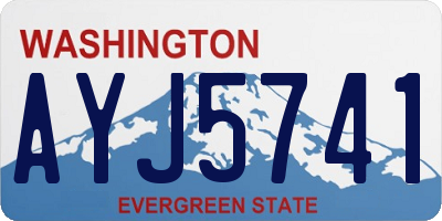 WA license plate AYJ5741