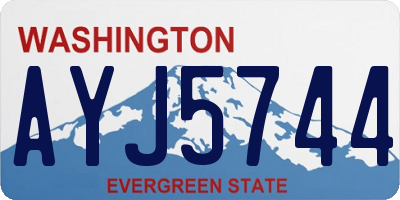 WA license plate AYJ5744