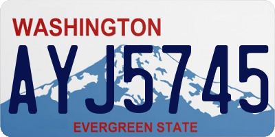 WA license plate AYJ5745