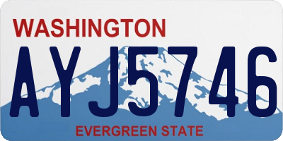 WA license plate AYJ5746