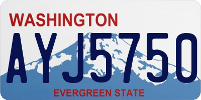 WA license plate AYJ5750