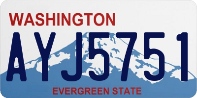 WA license plate AYJ5751