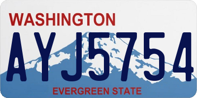 WA license plate AYJ5754