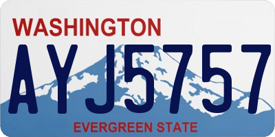 WA license plate AYJ5757