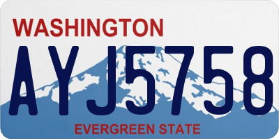 WA license plate AYJ5758