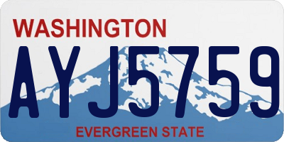 WA license plate AYJ5759