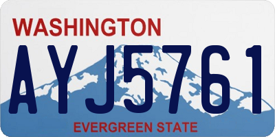WA license plate AYJ5761