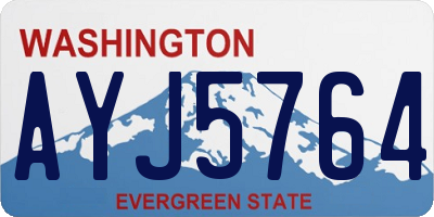WA license plate AYJ5764