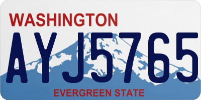 WA license plate AYJ5765