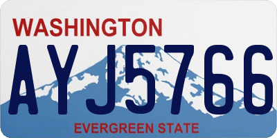 WA license plate AYJ5766