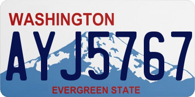 WA license plate AYJ5767