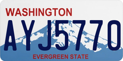 WA license plate AYJ5770