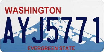 WA license plate AYJ5771