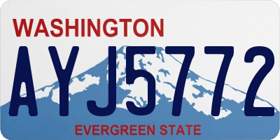 WA license plate AYJ5772