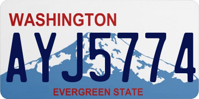 WA license plate AYJ5774