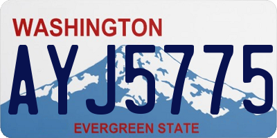 WA license plate AYJ5775