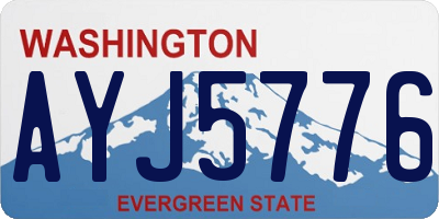 WA license plate AYJ5776