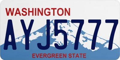 WA license plate AYJ5777