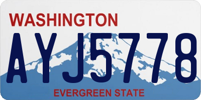 WA license plate AYJ5778