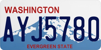 WA license plate AYJ5780