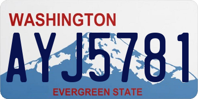 WA license plate AYJ5781