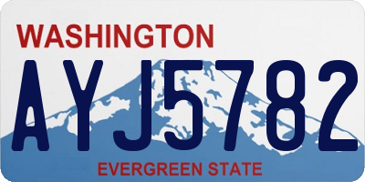 WA license plate AYJ5782