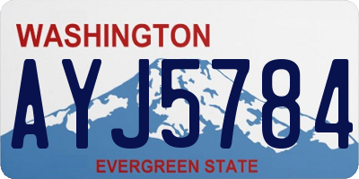 WA license plate AYJ5784