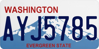 WA license plate AYJ5785