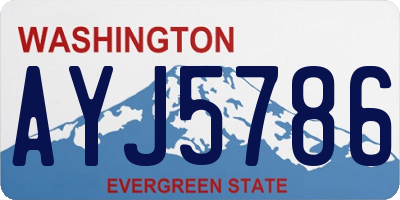WA license plate AYJ5786