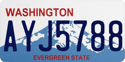 WA license plate AYJ5788
