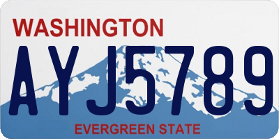 WA license plate AYJ5789