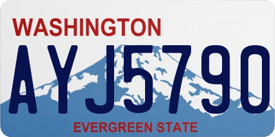 WA license plate AYJ5790