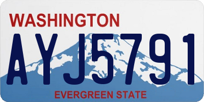 WA license plate AYJ5791
