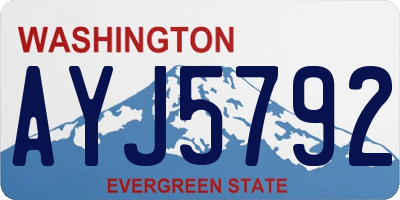 WA license plate AYJ5792