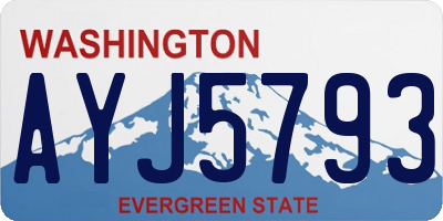 WA license plate AYJ5793