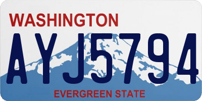 WA license plate AYJ5794