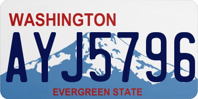 WA license plate AYJ5796