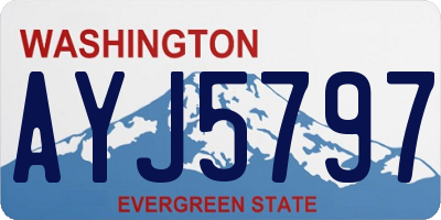 WA license plate AYJ5797