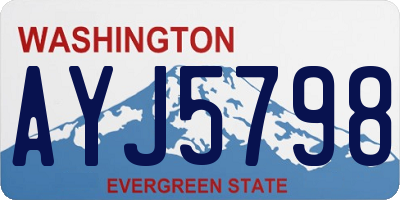 WA license plate AYJ5798