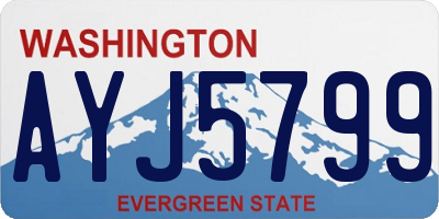 WA license plate AYJ5799