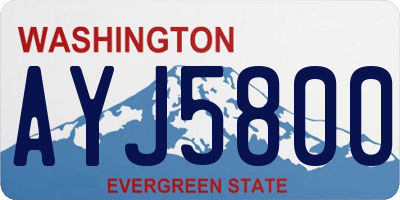 WA license plate AYJ5800