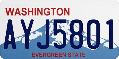 WA license plate AYJ5801