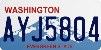 WA license plate AYJ5804