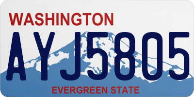 WA license plate AYJ5805