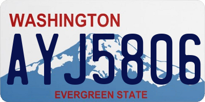 WA license plate AYJ5806
